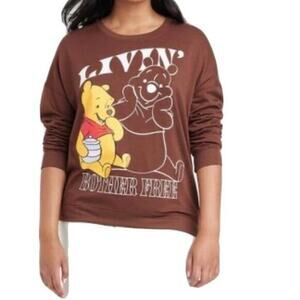Disney Winnie the Pooh Livin' Bother Free Graphic Sweatshirt plus size XXL
